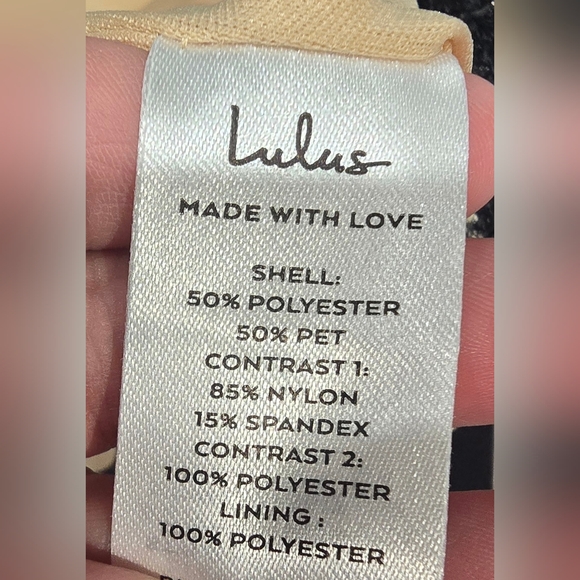 Lulu's Purely Passionate Beige And Black Sequin Bodysuit Size Medium - Picture 7 of 7